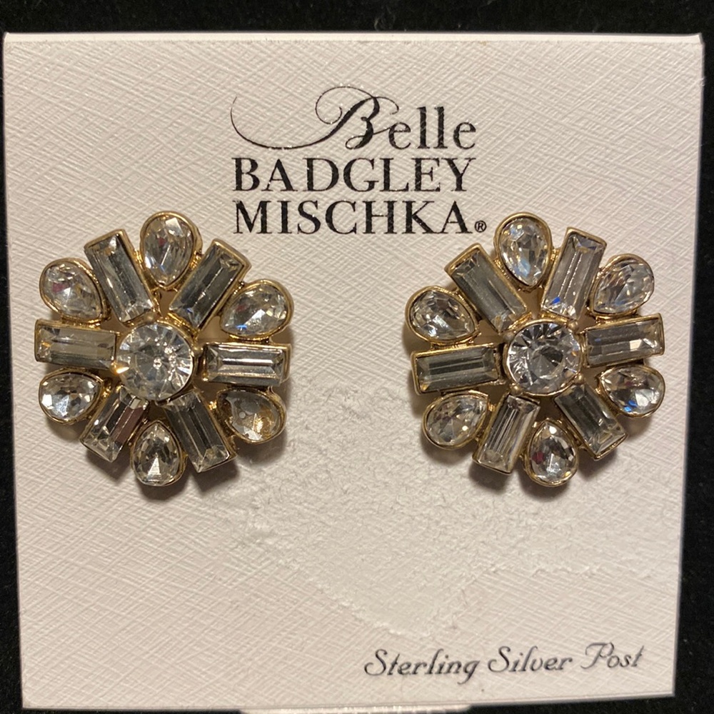 NWT Belle  Badgley Mischka crystal earrings